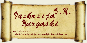 Vaskrsija Murgaški vizit kartica